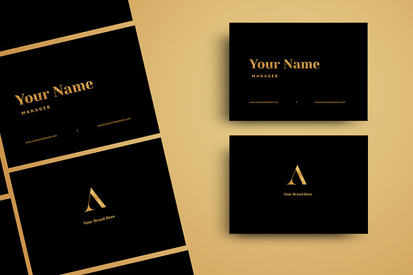GOLD STATIONERY TEMPLATE in Stationery Templates - product preview 3