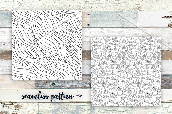 Waves (black and white) in Patterns - product preview 1