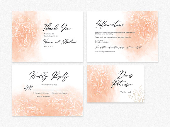 Ice and Blush Wedding Suite in Wedding Templates - product preview 4