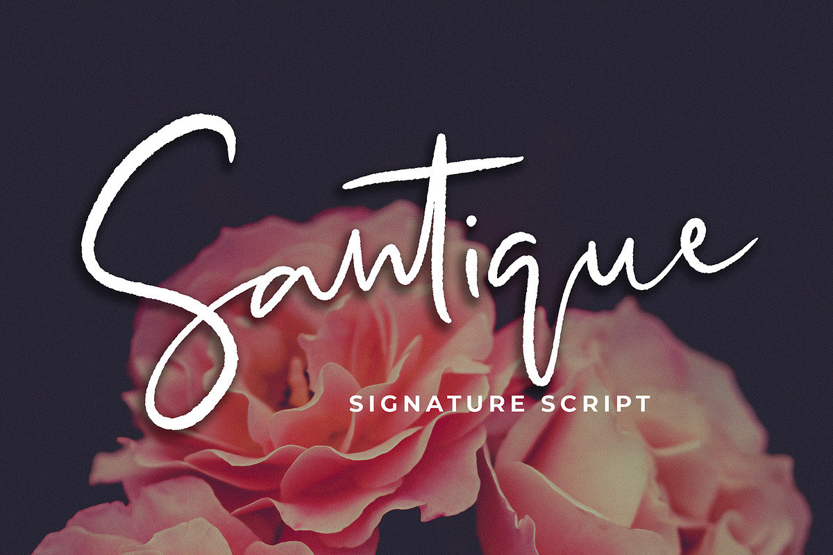 Santique Signature Script Font in Script Fonts - product preview 8