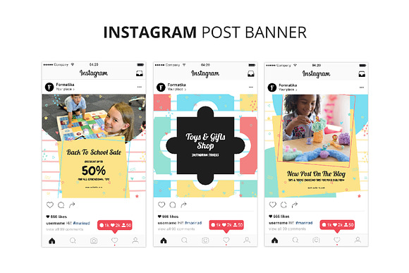 Toys Gift Shop Instagram Post Banner in Instagram Templates - product preview 2