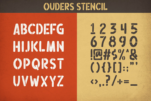 OUDERS - Stencil & Regular Font in Display Fonts - product preview 9