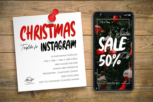 Christmas Instagram Template in Instagram Templates - product preview 3