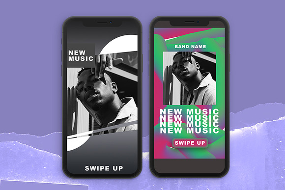 10 INSTAGRAM TEMPLATES FOR MUSICIANS in Instagram Templates - product preview 1