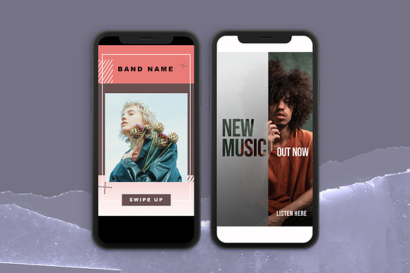 10 INSTAGRAM TEMPLATES FOR MUSICIANS in Instagram Templates - product preview 4