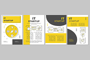 IT startup brochure template layout
