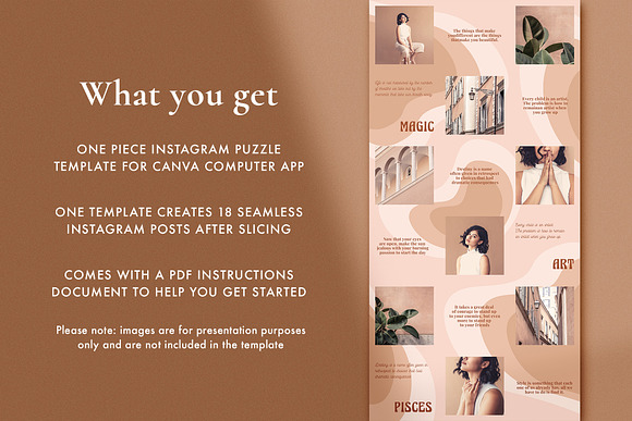 Henna Instagram puzzle | CANVA in Instagram Templates - product preview 1