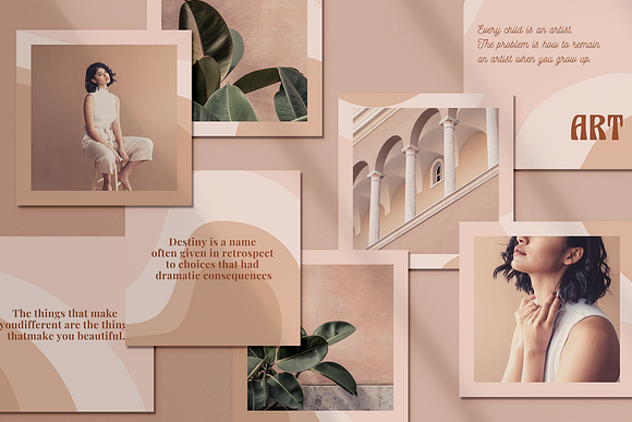 Henna Instagram puzzle | CANVA in Instagram Templates - product preview 2