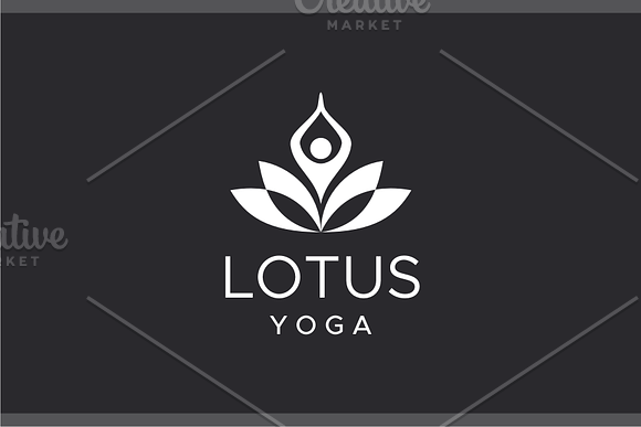 Lotus Yoga Logo in Logo Templates - product preview 1