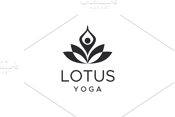Lotus Yoga Logo in Logo Templates - product preview 2