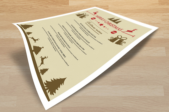 Christmas party menu template-V103 in Flyer Templates - product preview 2