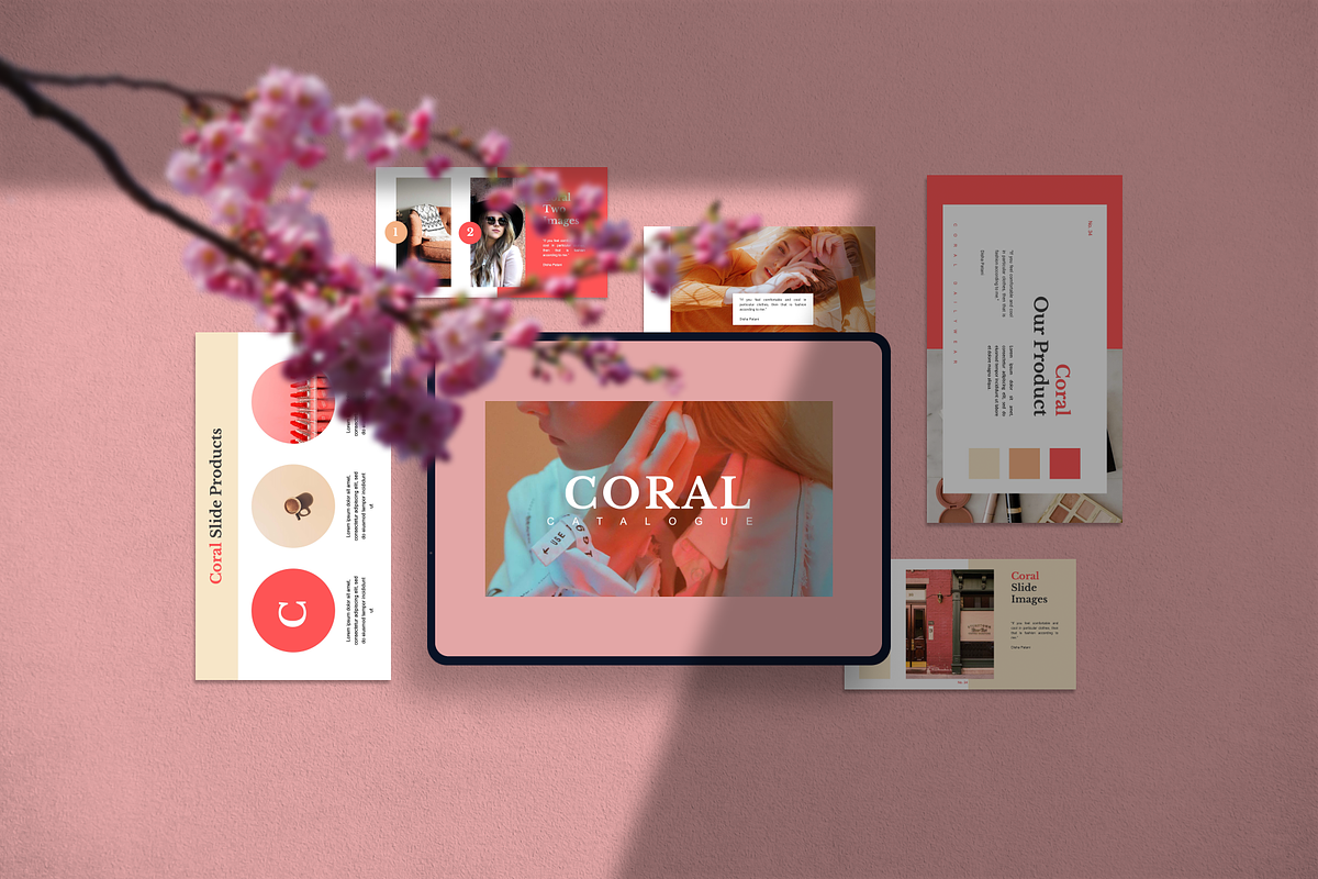 Coral Creative PowerPoint Template in PowerPoint Templates - product preview 8