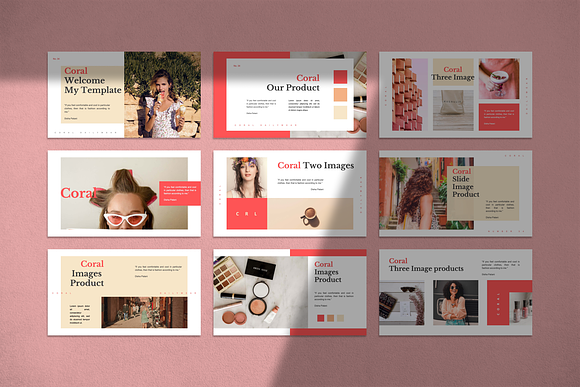Coral Creative PowerPoint Template in PowerPoint Templates - product preview 1