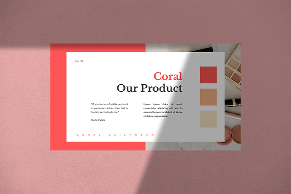 Coral Creative Google Slide Template in Google Slides Templates - product preview 4
