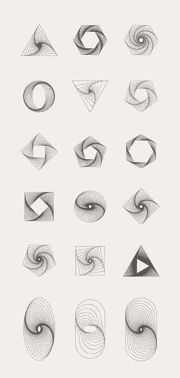 Geometry: 18 twisted objets in Logo Templates - product preview 4