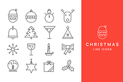 50% off! - Christmas line icons!