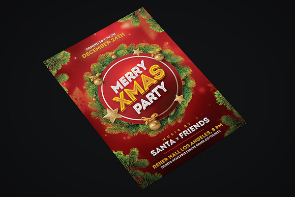 Merry Christmas Flyer Template in Flyer Templates - product preview 1
