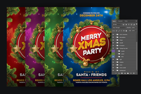 Merry Christmas Flyer Template in Flyer Templates - product preview 2