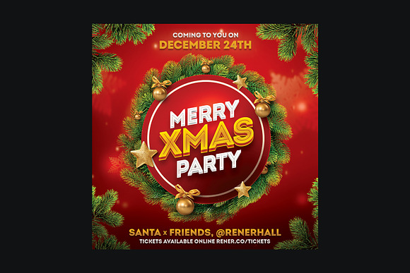Merry Christmas Flyer Template in Flyer Templates - product preview 4