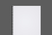 Blank realistic spiral notepad