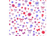 Seamless Pattern with Bows. Gift