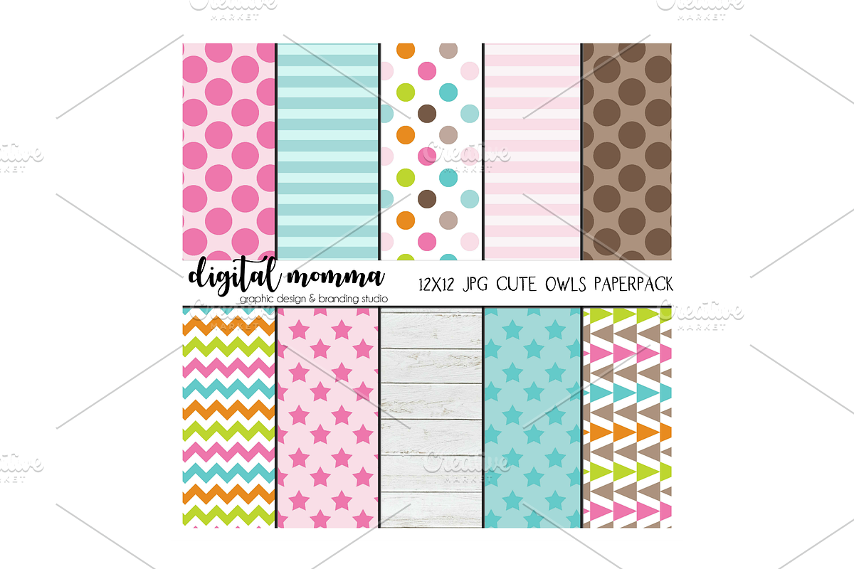 12x12 JPG Spring Digital Paper in Patterns - product preview 8
