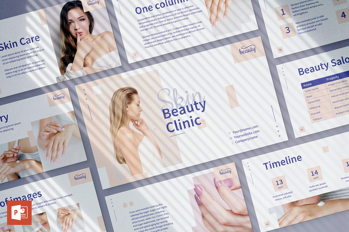 Skin Beauty Clinic Presentation in PowerPoint Templates - product preview 8