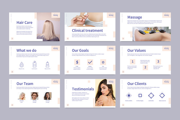 Skin Beauty Clinic Presentation in PowerPoint Templates - product preview 7
