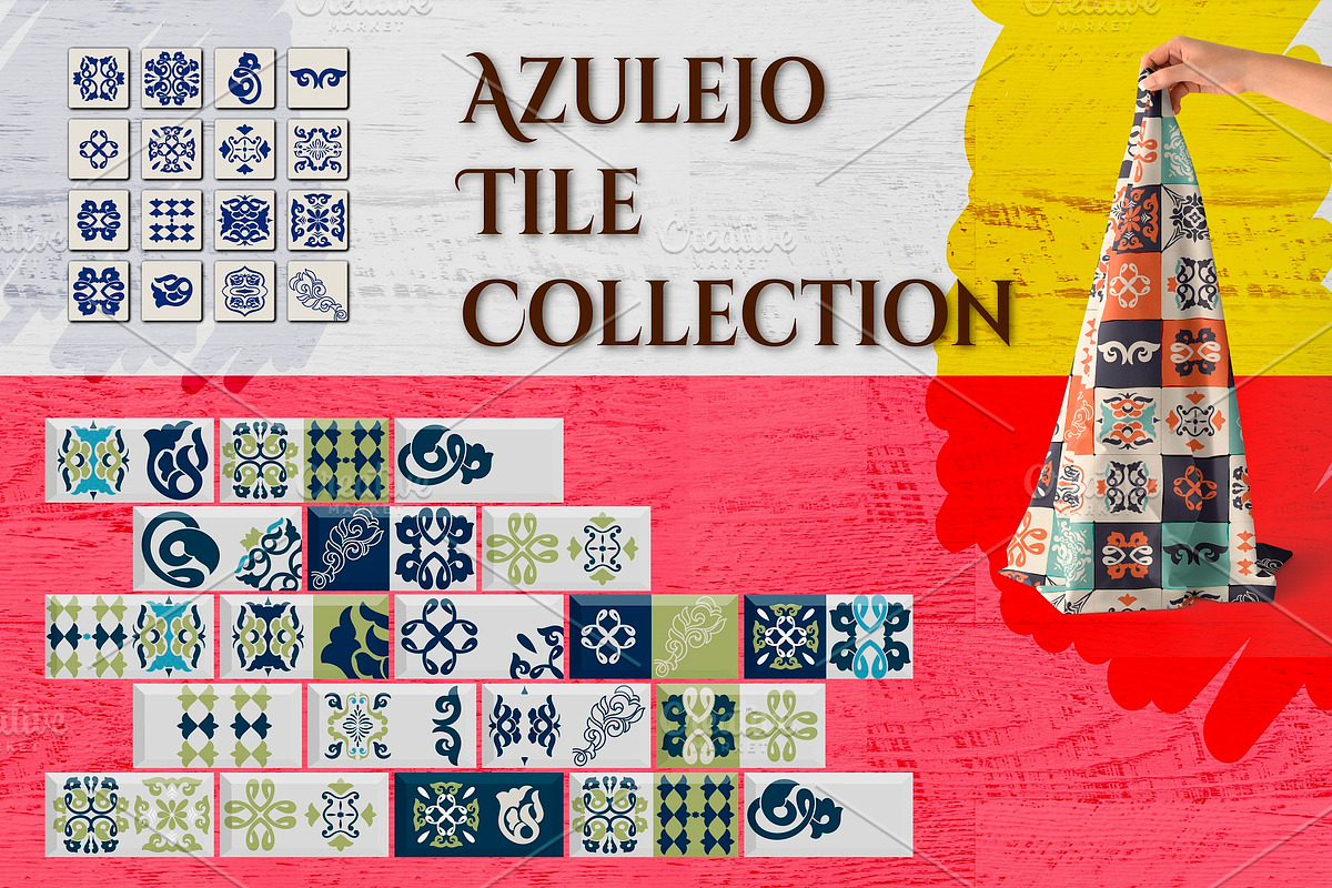 Azulejo tile Collection. Vector in Patterns - product preview 8