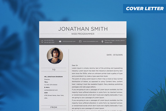 modern resume template in Resume Templates - product preview 1
