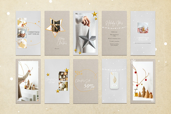 CHRISTMAS MOOD Instagram Templates in Instagram Templates - product preview 3