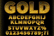 Golden Alphabet Clipart