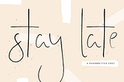 Stay Late | A Signature Font