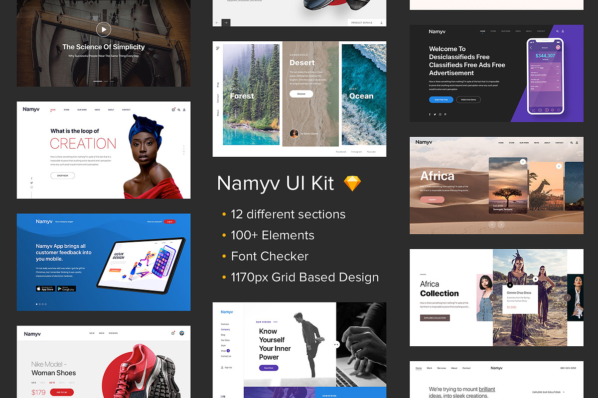 Namyv-Creative Multi-Purpose UI Kit in UI Kits and Libraries - product preview 8
