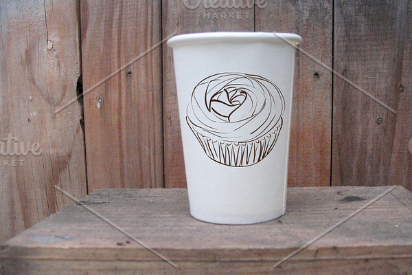 Coffee paper cup mockup