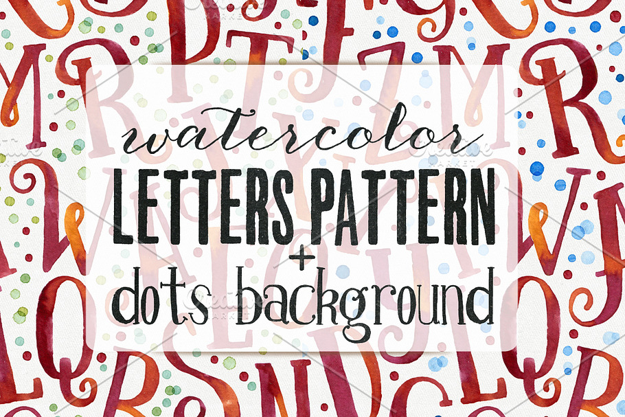 Watercolor Letters Patterns