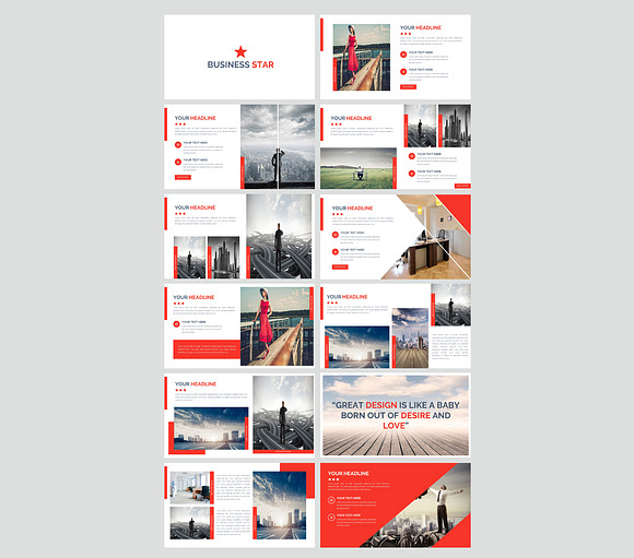 Business Star Powerpoint Template in PowerPoint Templates - product preview 1