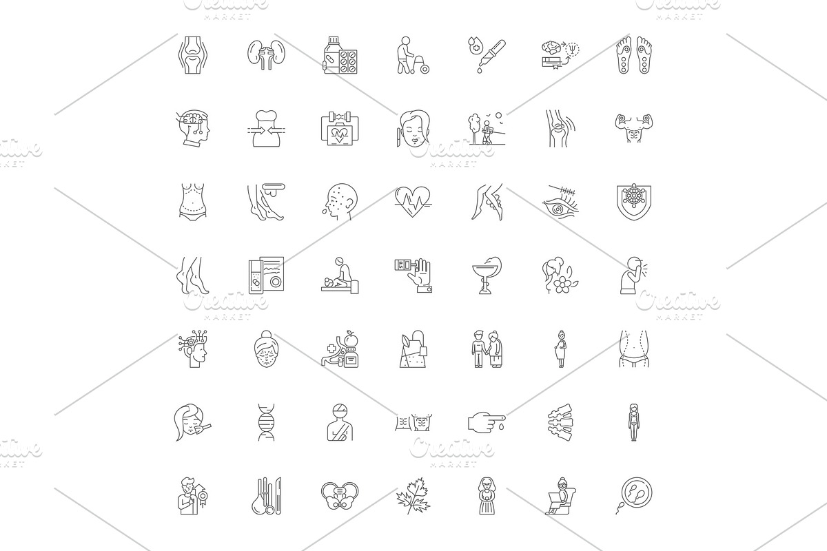 Traditional medicine linear icons in Objects - product preview 8