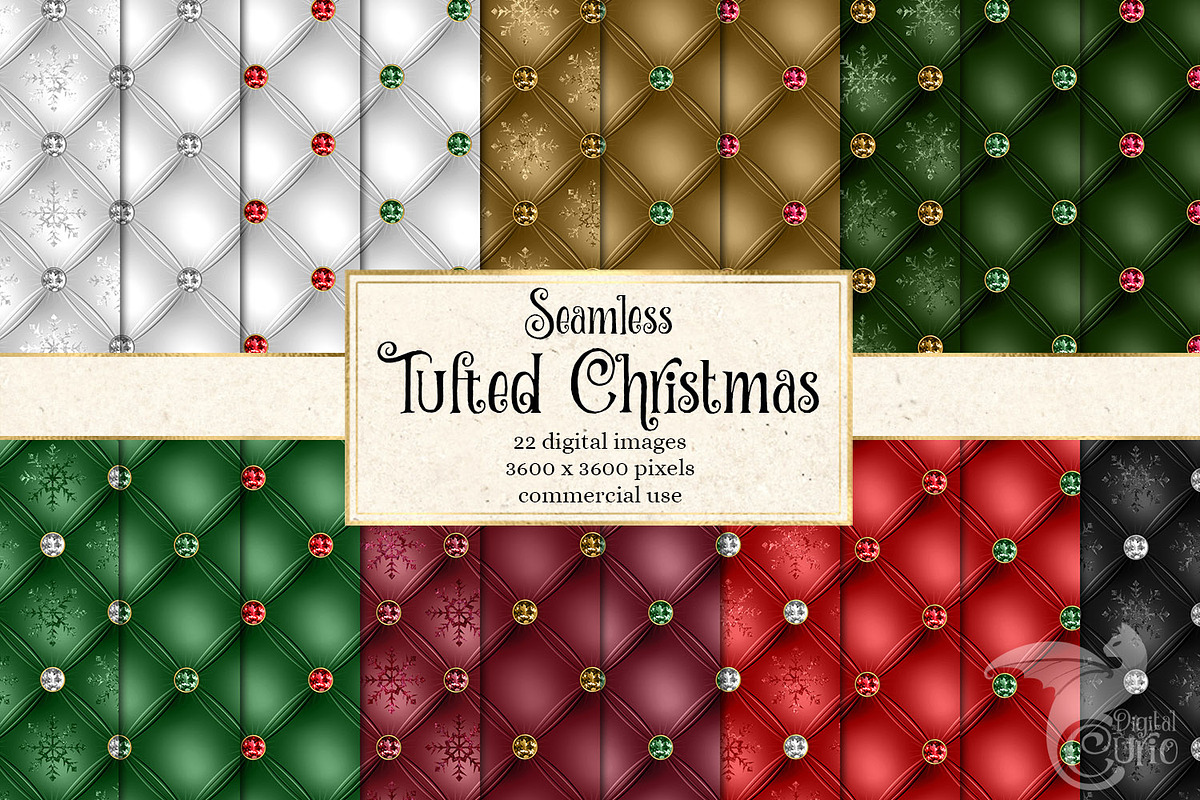 Tufted Christmas Digital Paper in Patterns - product preview 8