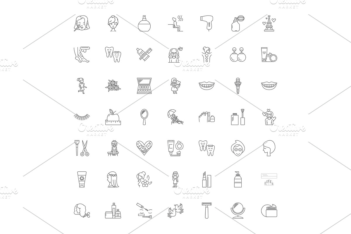 Women health linear icons, signs in Objects - product preview 8