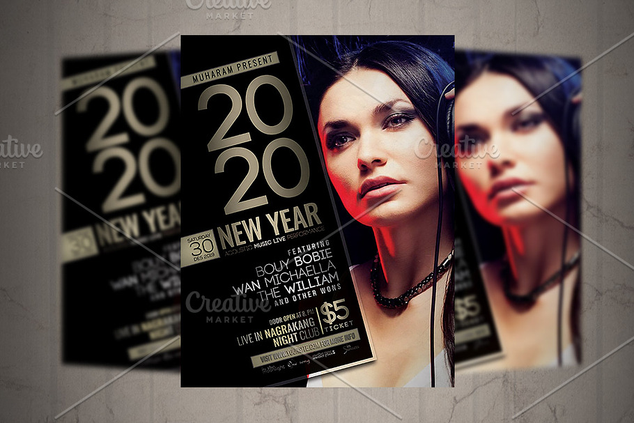 New Years Flyer / Poster in Flyer Templates - product preview 8