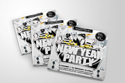 White New Year Party Flyer