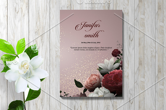 Funeral Program Template - V959 in Brochure Templates - product preview 3
