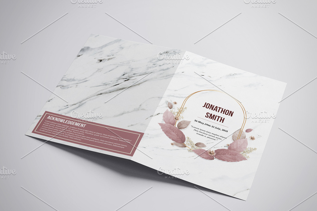 Funeral Program Template - V960 in Brochure Templates - product preview 8