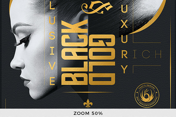 Black and Gold Flyer Template V17 in Flyer Templates - product preview 7