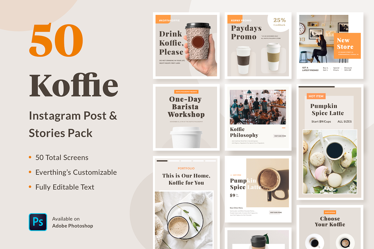 Instagram Template -  Koffie in Instagram Templates - product preview 8