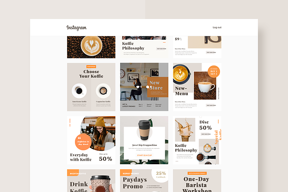 Instagram Template -  Koffie in Instagram Templates - product preview 4