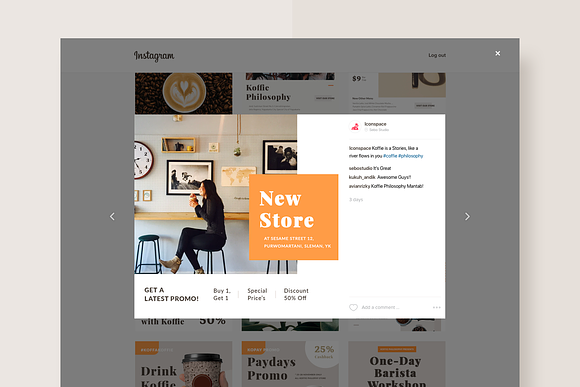 Instagram Template -  Koffie in Instagram Templates - product preview 5