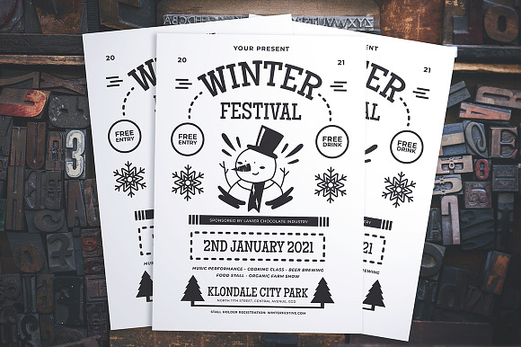Winter Fest Flyer in Flyer Templates - product preview 1