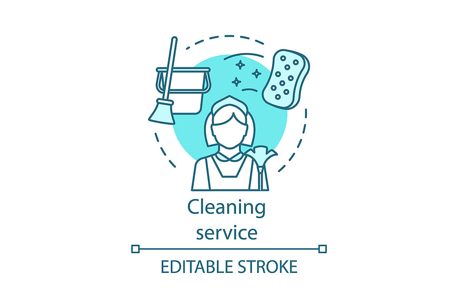 Cleaning service concept icon